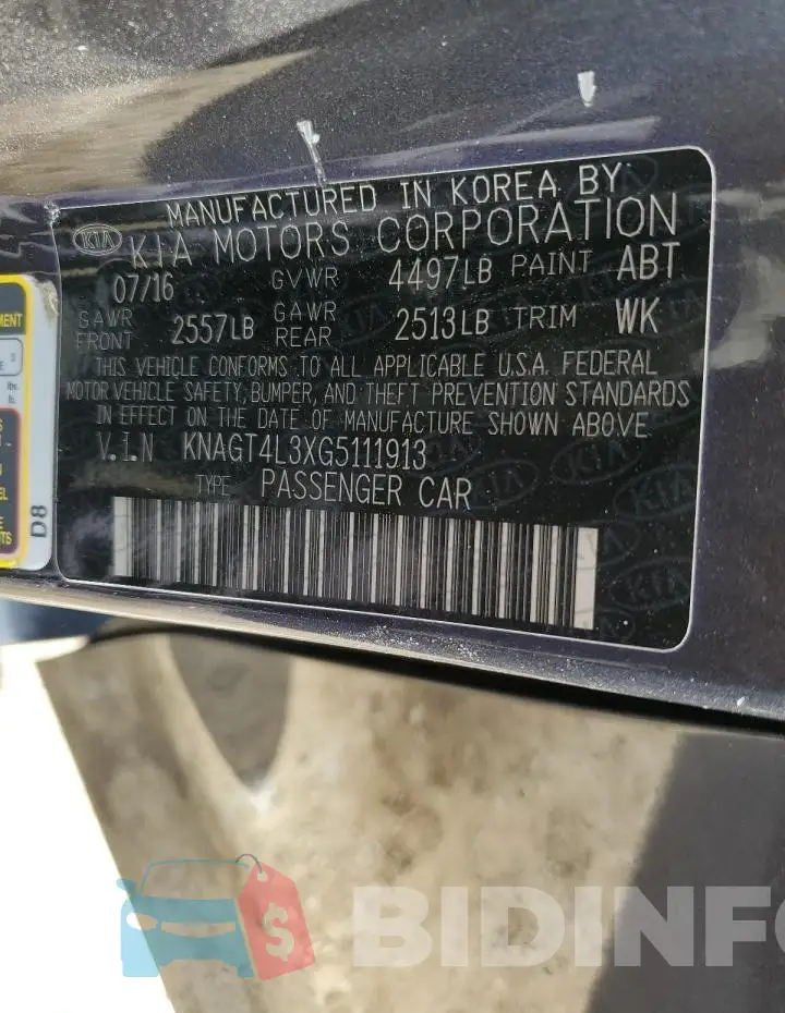 KNAGT4L3XG5111913 Photo# 13