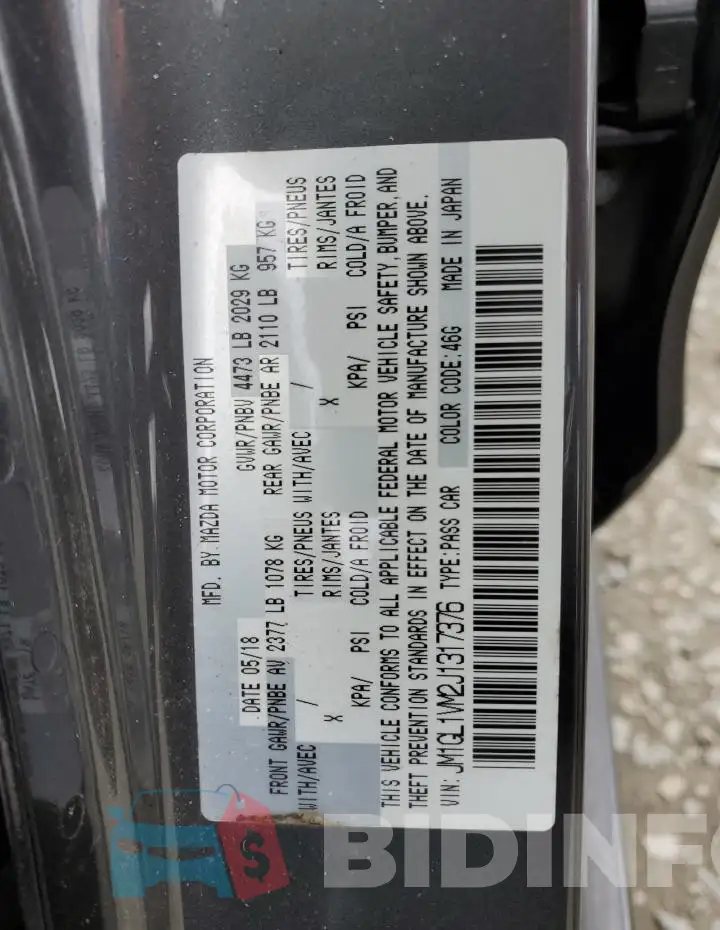 JM1GL1VM2J1317376 Photo# 12
