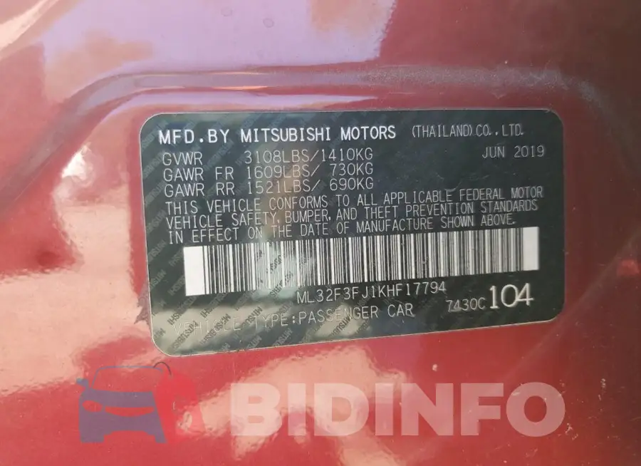 ML32F3FJ1KHF17794 Photo# 13
