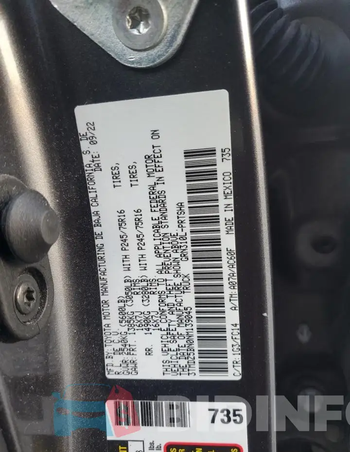 3TMDZ5BN0NM139045 Photo# 12