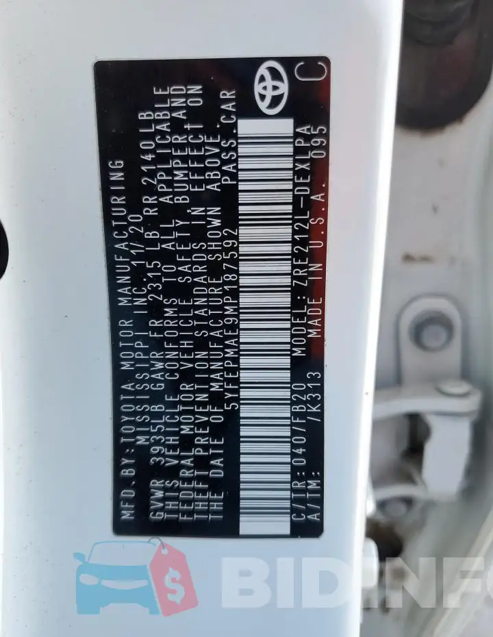 5YFEPMAE9MP187592 Photo# 12