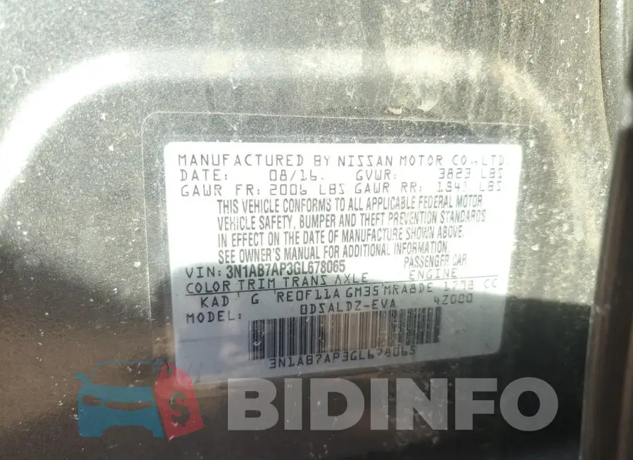 3N1AB7AP3GL678065 Photo# 12