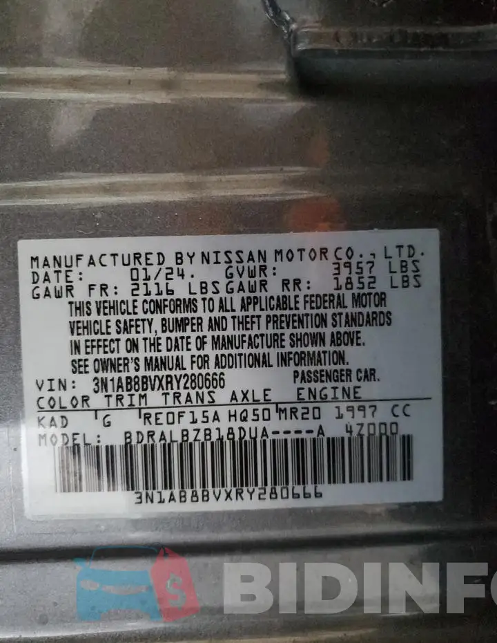 3N1AB8BVXRY280666 Photo# 12