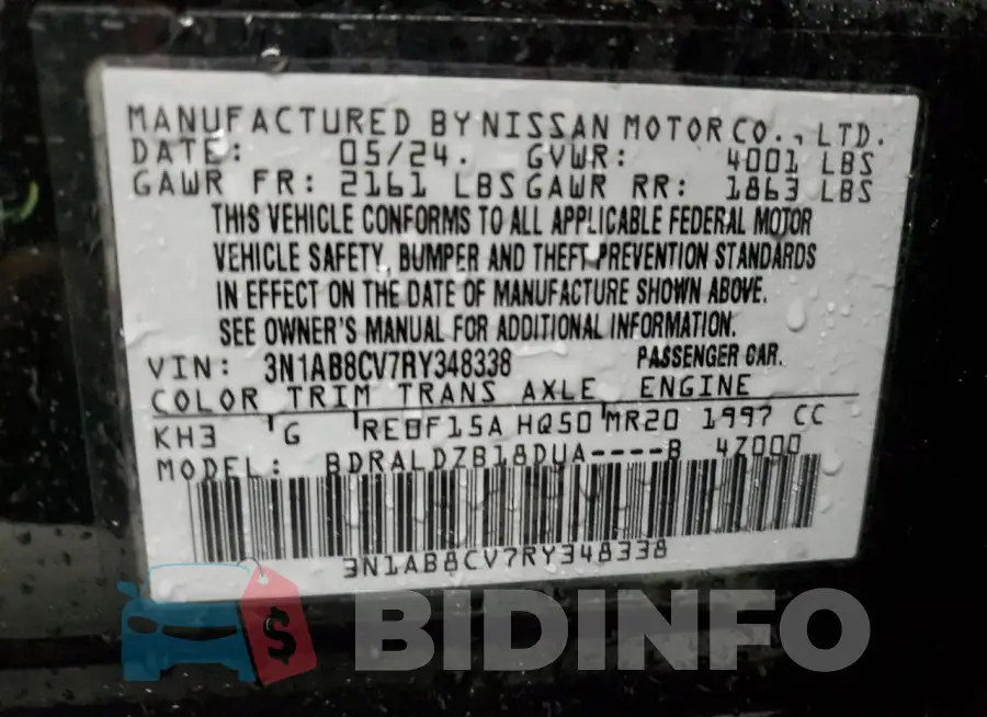 3N1AB8CV7RY348338 Photo# 12