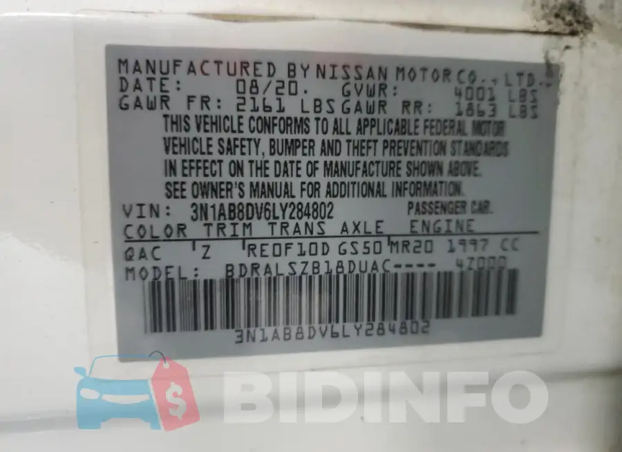 3N1AB8DV6LY284802 Photo# 12