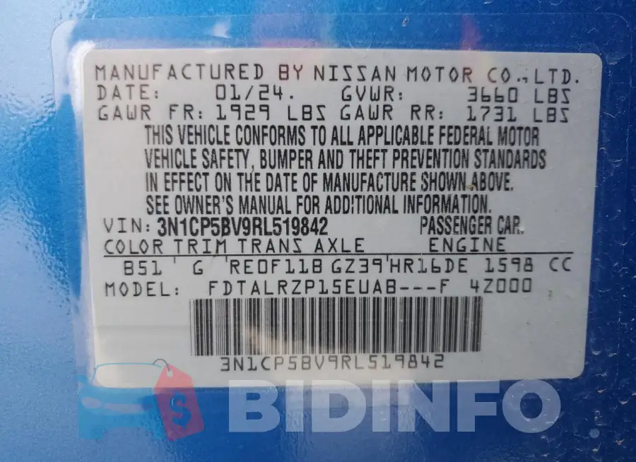 3N1CP5BV9RL519842 Photo# 14