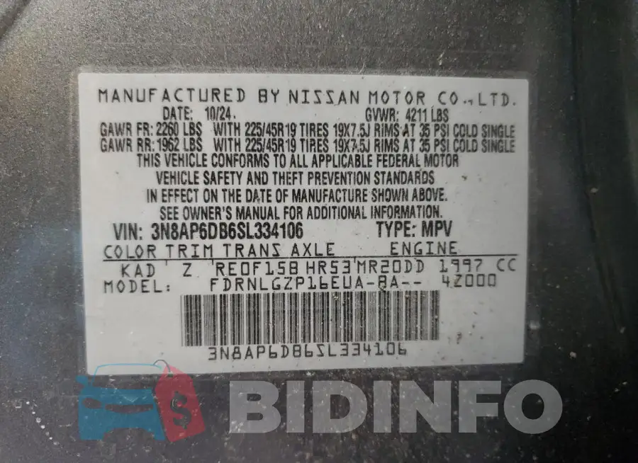 3N8AP6DB6SL334106 Photo# 13