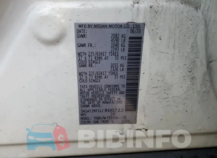 5N1AT2MT1LC800722 Photo# 13