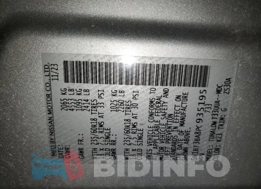 5N1BT3BA8PC935195 Photo# 13