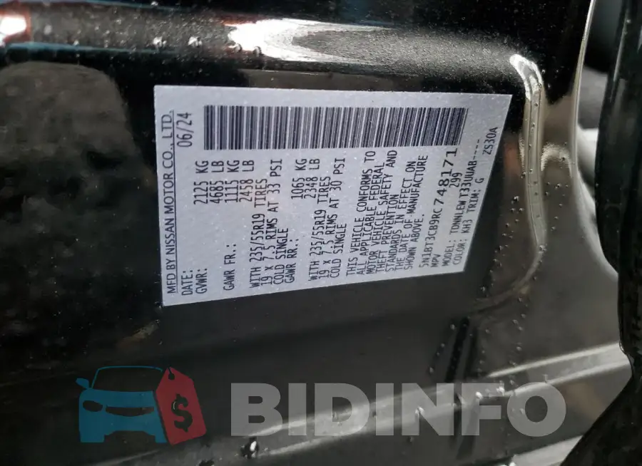 5N1BT3CB9RC748171 Photo# 13