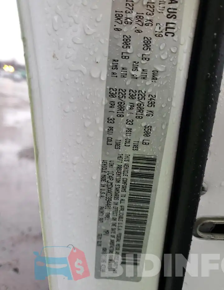 1C4PJMDX4KD394401 Photo# 12