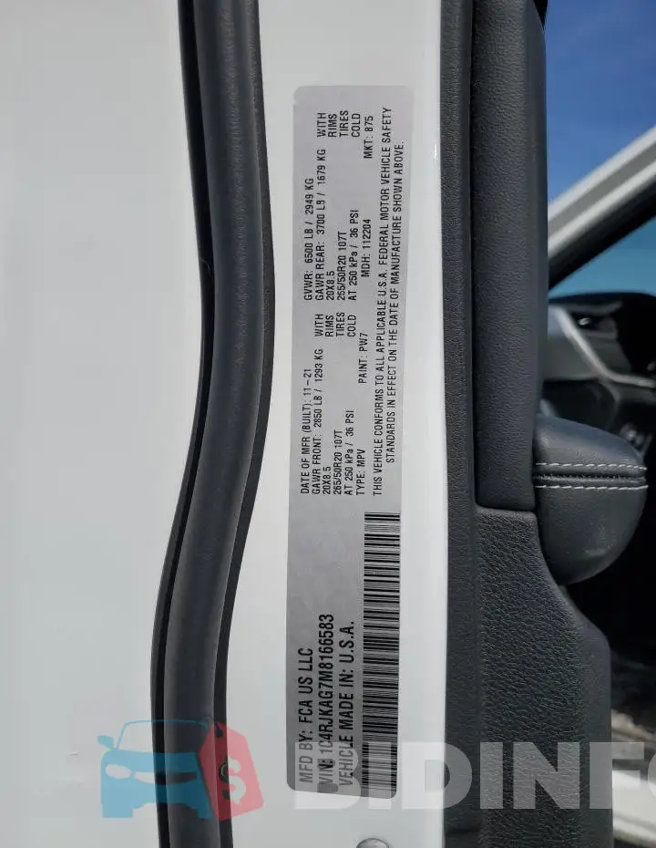 1C4RJKAG7M8166583 Photo# 14