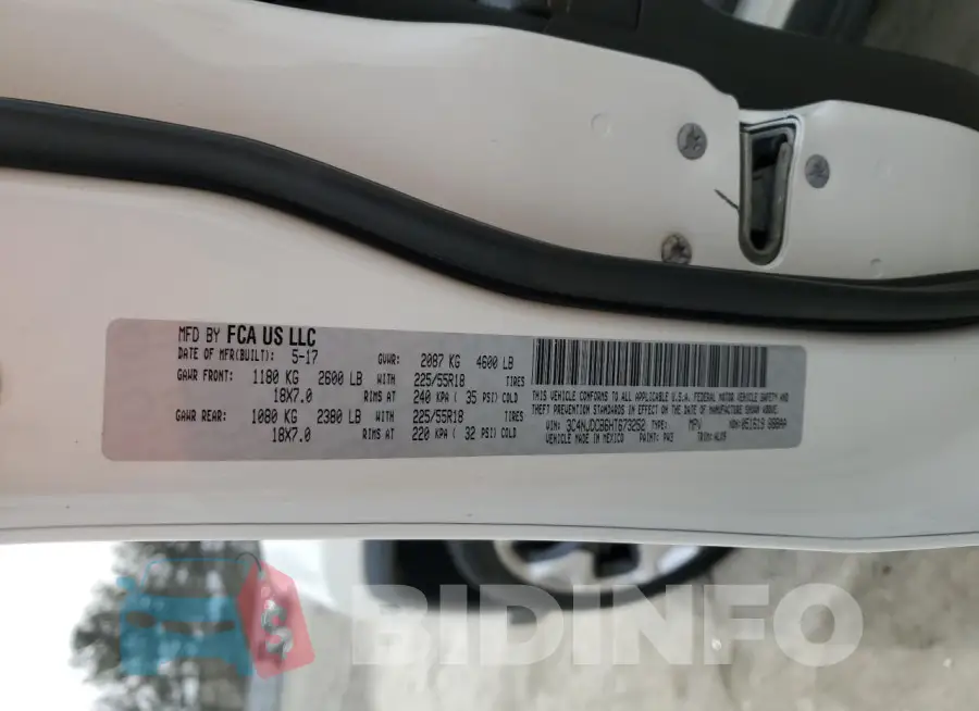 3C4NJDCB6HT673252 Photo# 13