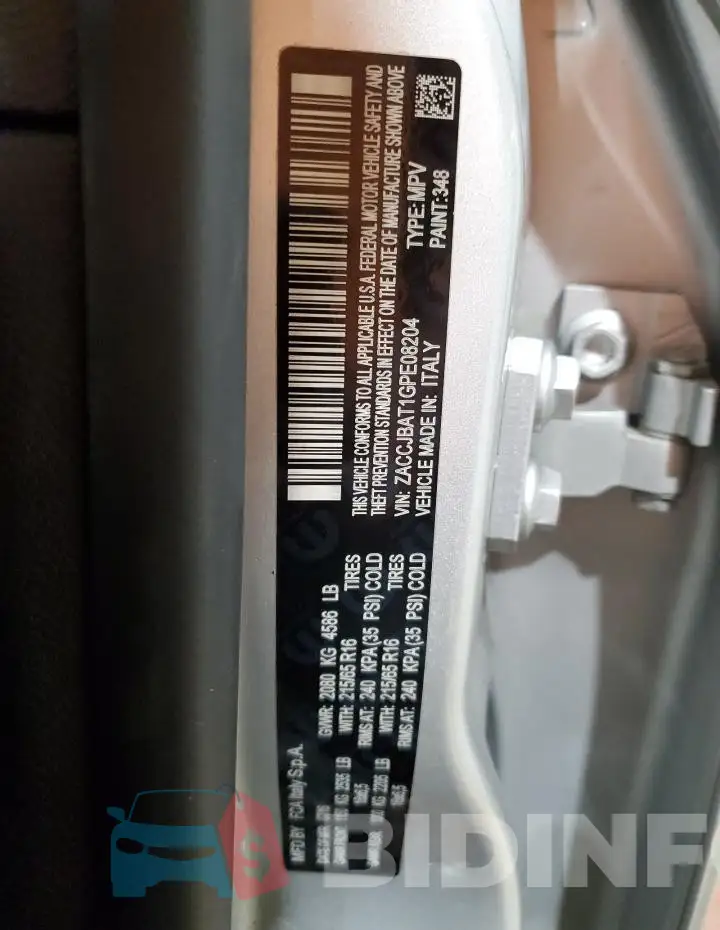 ZACCJBAT1GPE08204 Photo# 13
