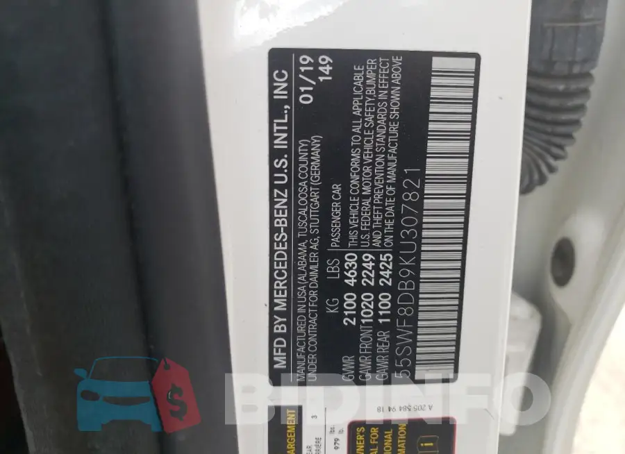 55SWF8DB9KU307821 Photo# 12