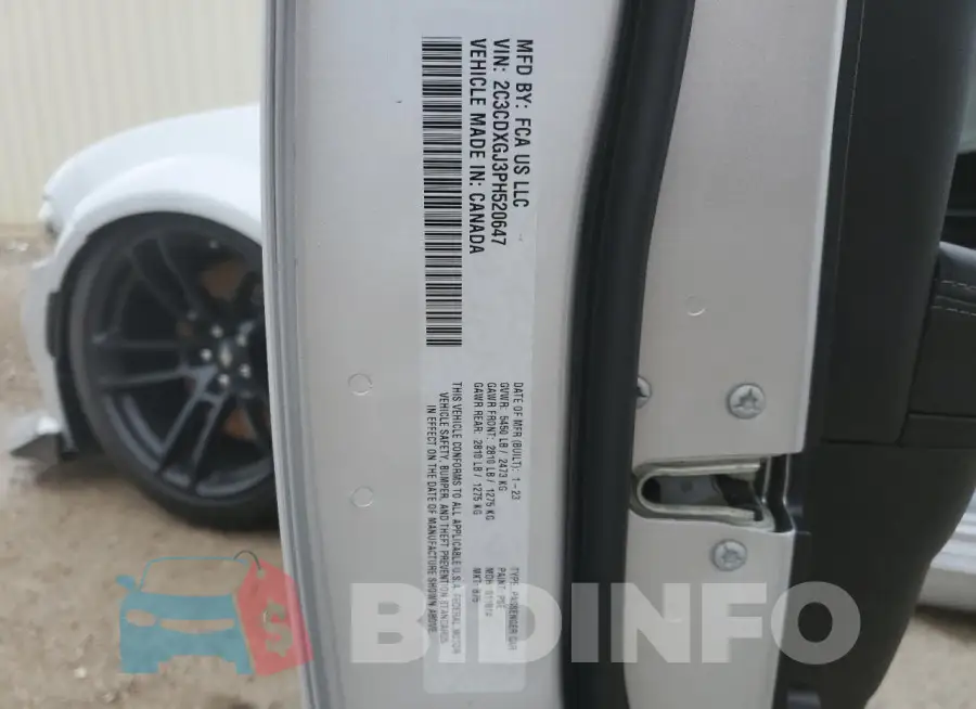 2C3CDXGJ3PH520647 Photo# 12