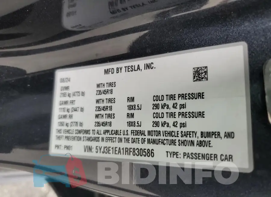 5YJ3E1EA1RF830586 Photo# 13
