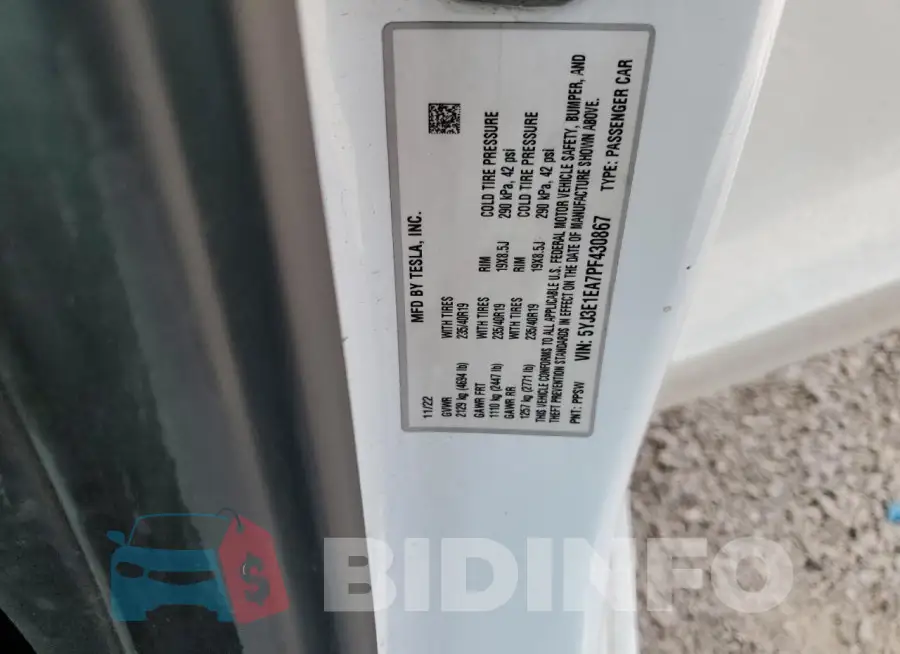 5YJ3E1EA7PF430867 Photo# 13