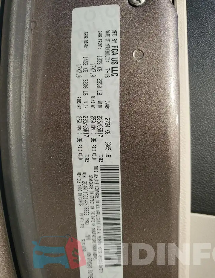 2C4RC1DG1HR535853 Photo# 14