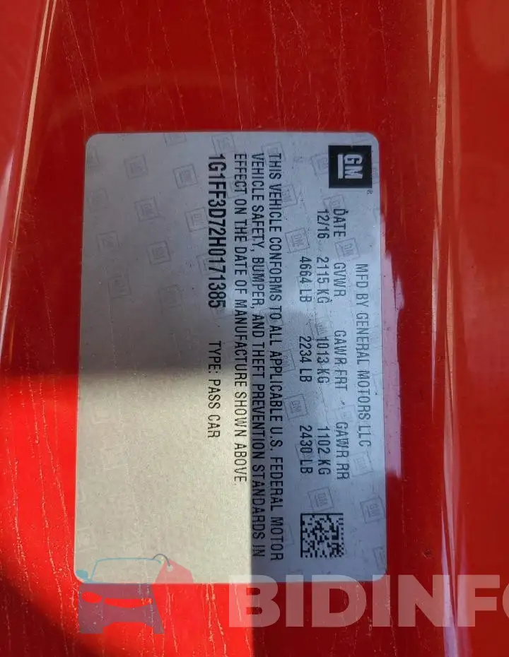 1G1FF3D72H0171385 Photo# 13