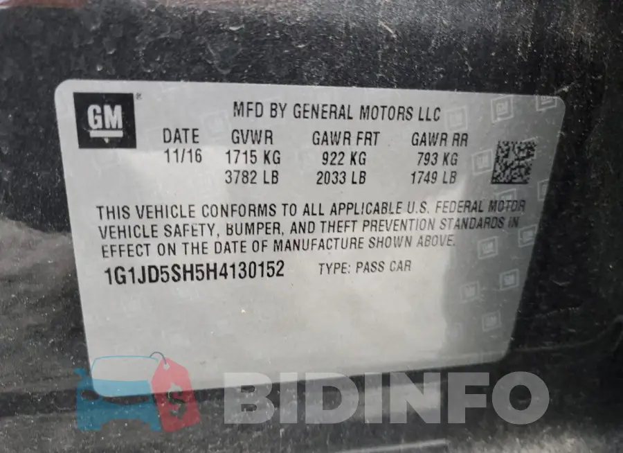 1G1JD5SH5H4130152 Photo# 13