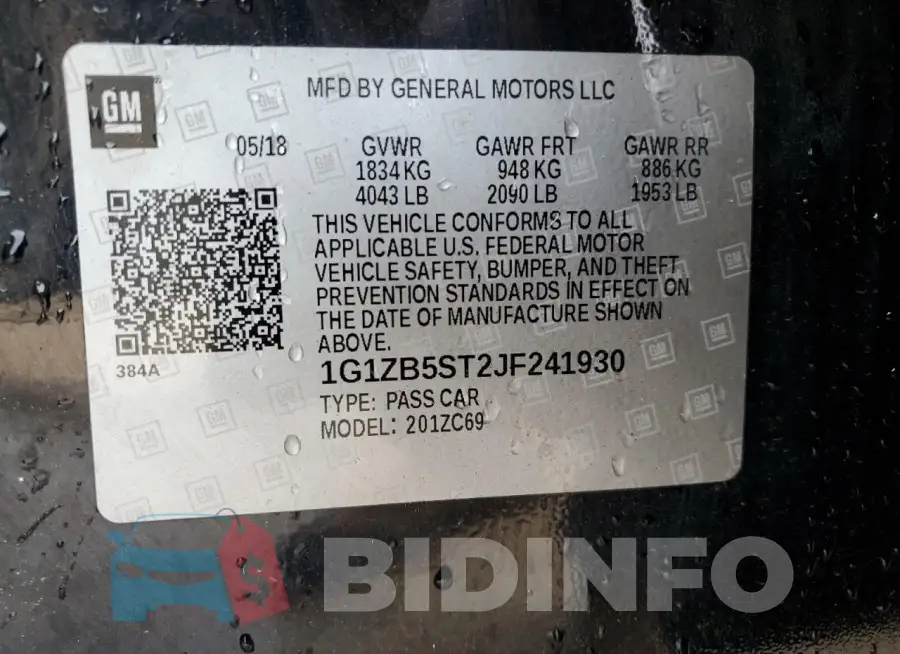 1G1ZB5ST2JF241930 Photo# 12