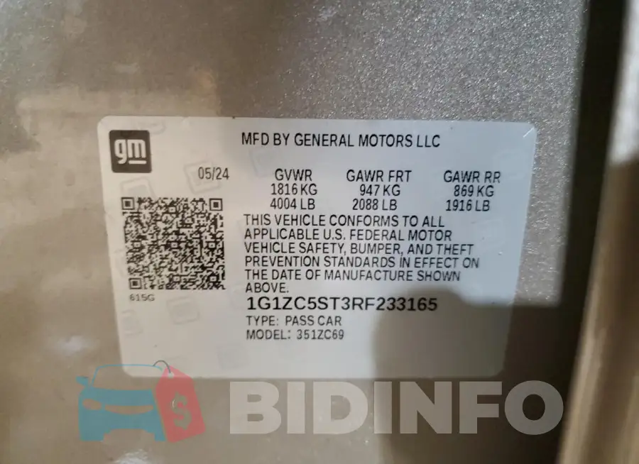 1G1ZC5ST3RF233165 Photo# 12