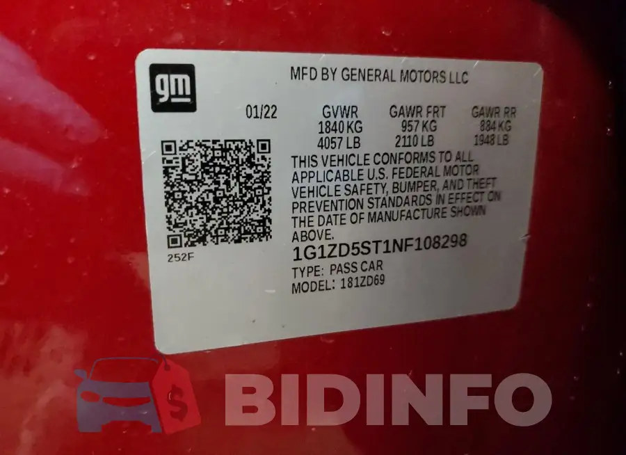 1G1ZD5ST1NF108298 Photo# 12