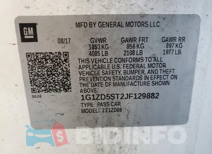 1G1ZD5ST2JF129882 Photo# 12