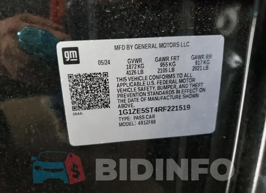 1G1ZE5ST4RF221519 Photo# 13
