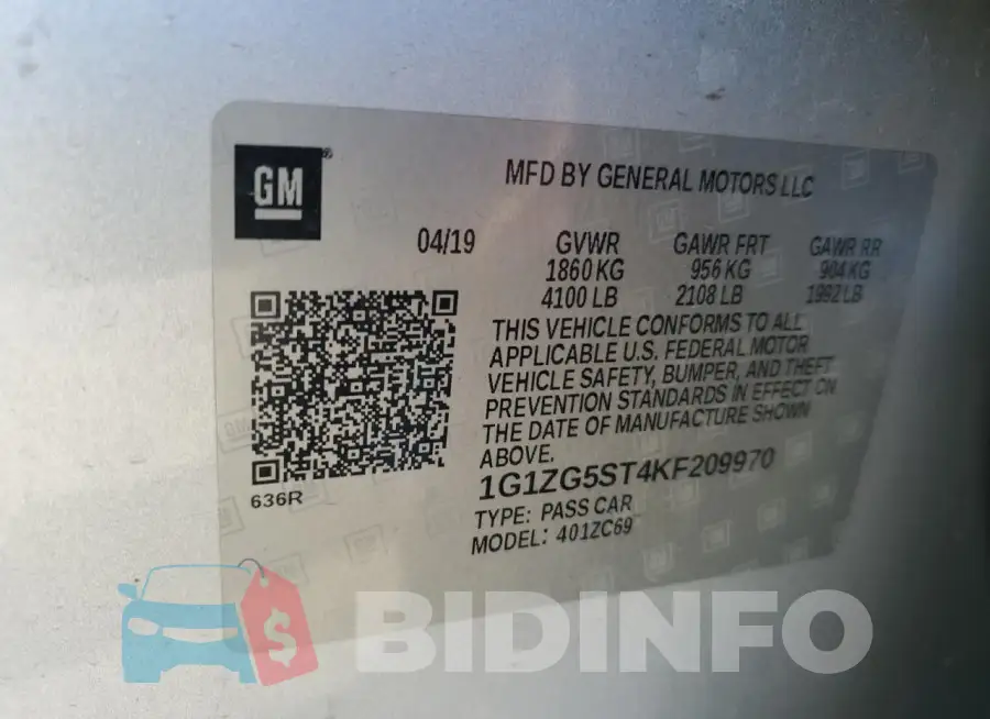1G1ZG5ST4KF209970 Photo# 12