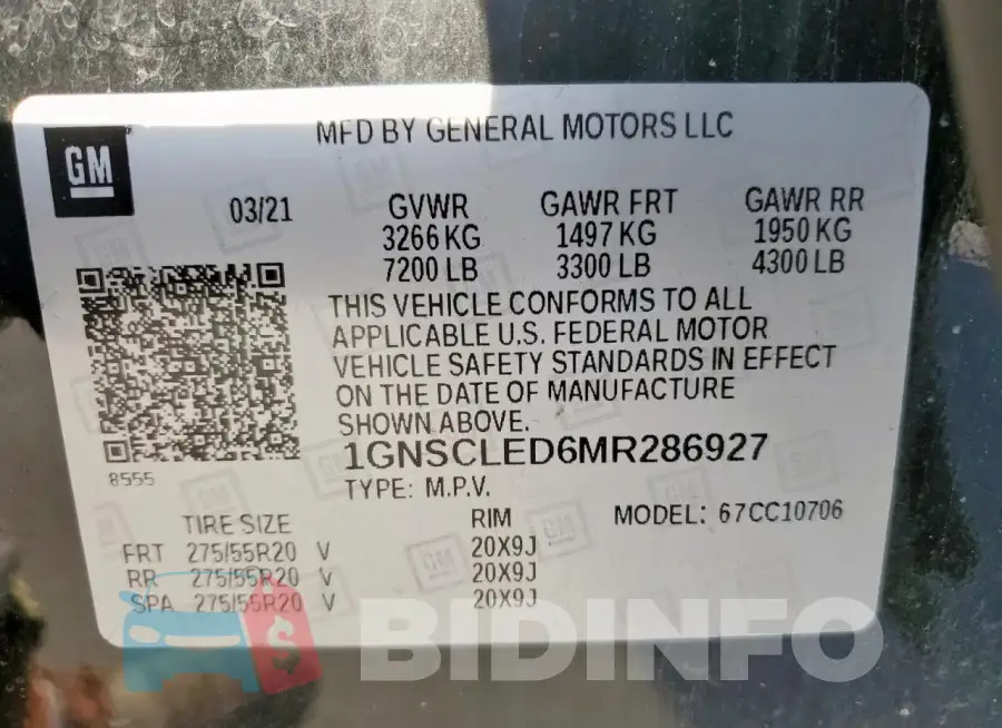 1GNSCLED6MR286927 Photo# 14