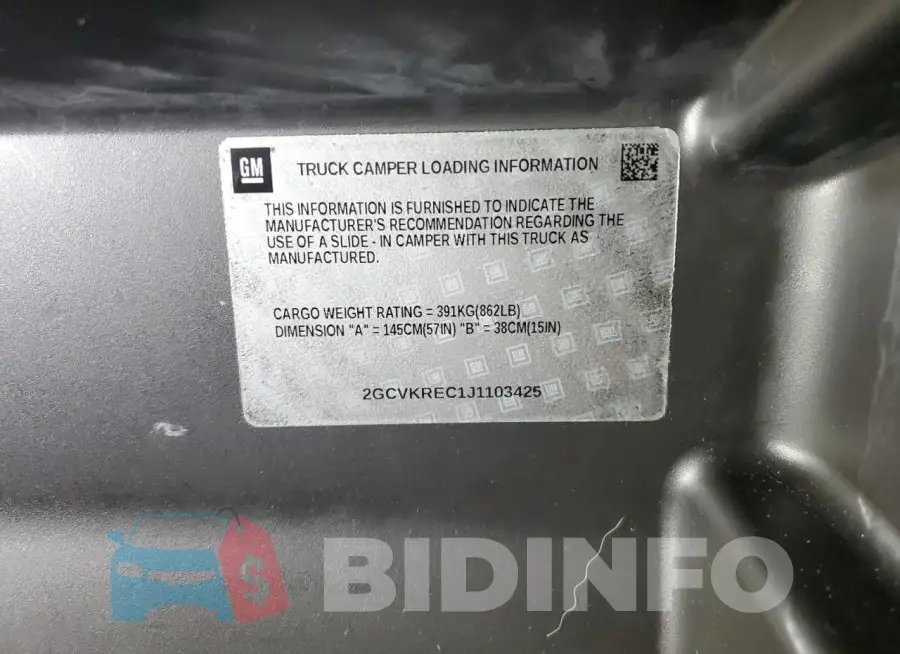 2GCVKREC1J1103425 Photo# 13