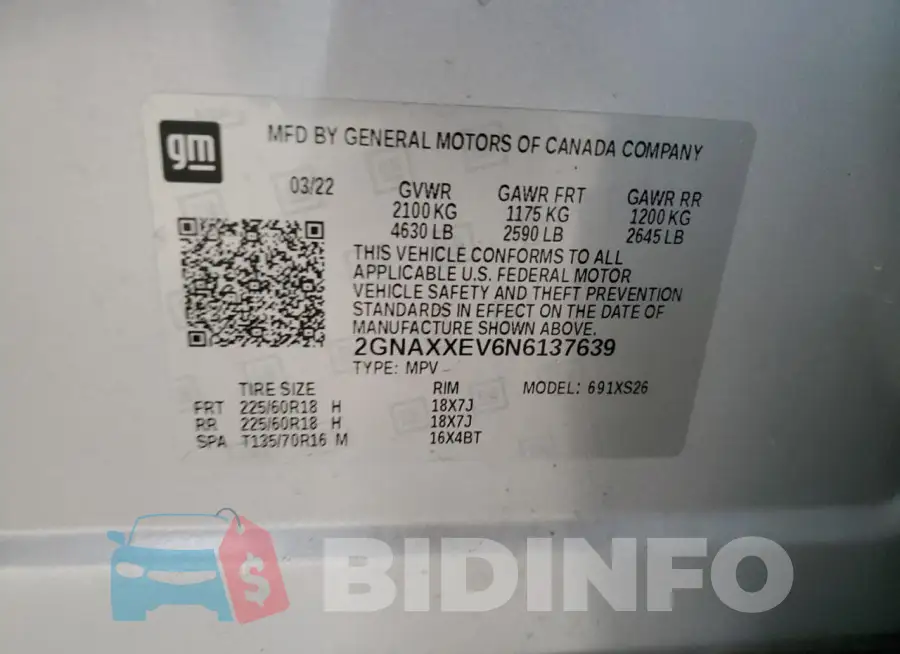 2GNAXXEV6N6137639 Photo# 14