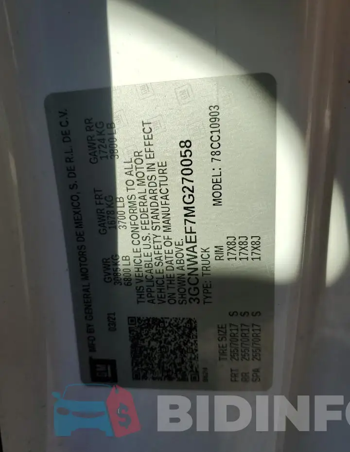 3GCNWAEF7MG270058 Photo# 12