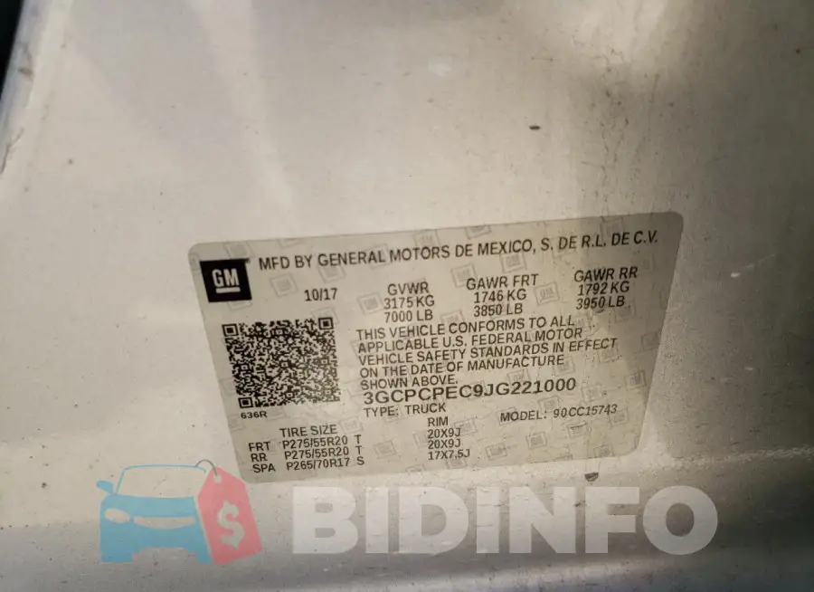 3GCPCPEC9JG221000 Photo# 12