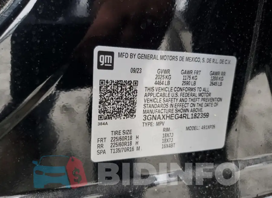 3GNAXHEG4RL182359 Photo# 12