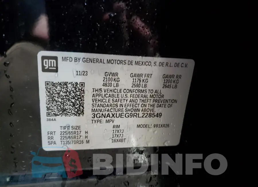 3GNAXUEG9RL228549 Photo# 13