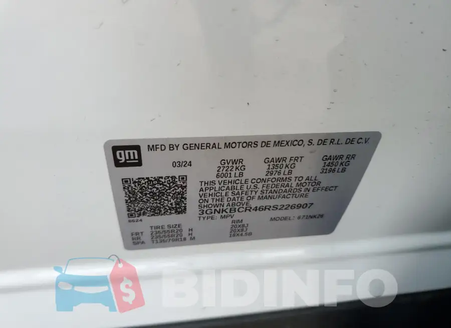 3GNKBCR46RS226907 Photo# 13
