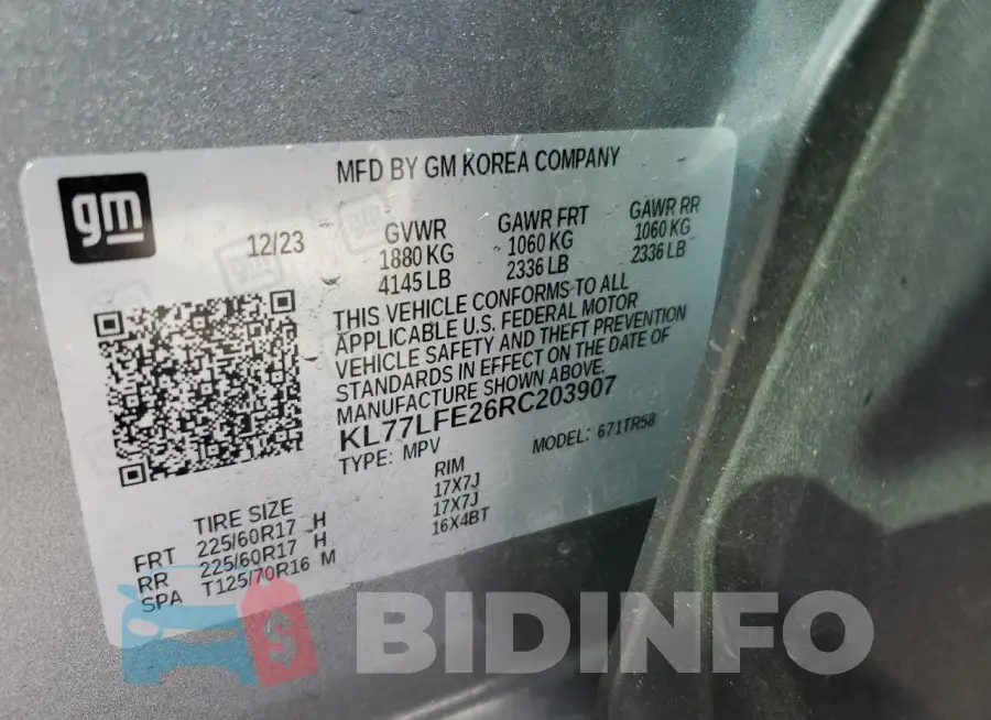 KL77LFE26RC203907 Photo# 13