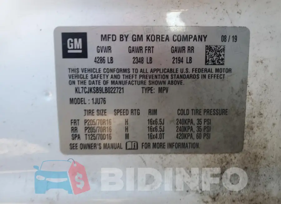 KL7CJKSB9LB022721 Photo# 13