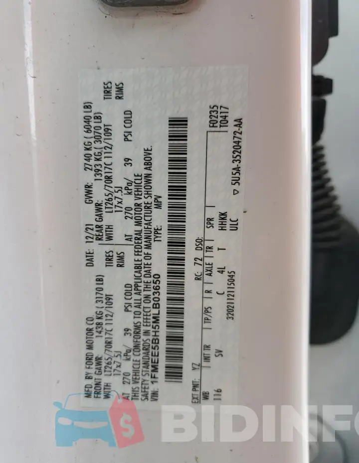 1FMEE5BH5MLB03650 Photo# 13