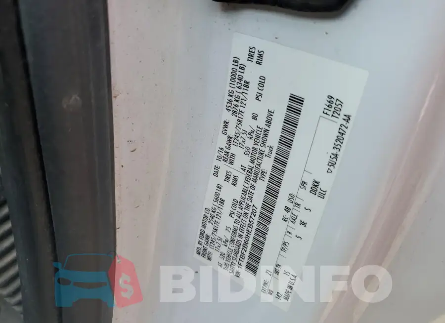 1FTBF2B60HEB57207 Photo# 13