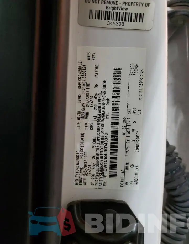 1FTEW1CB4JKD43343 Photo# 12