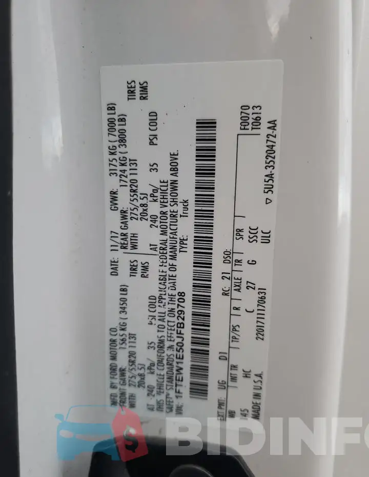 1FTEW1E50JFB29708 Photo# 12