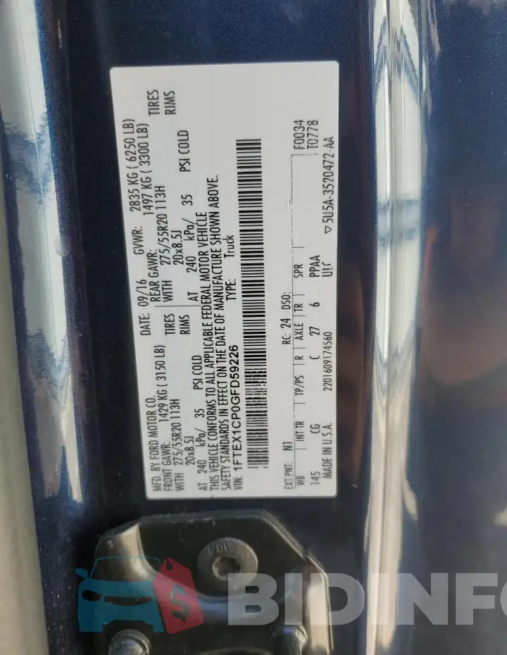 1FTEX1CP0GFD59226 Photo# 13