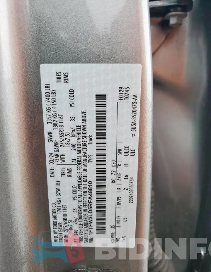 1FTFW3LD5RFA48810 Photo# 13