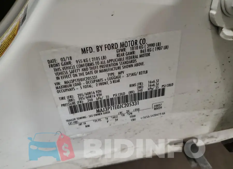 MAJ3P1TE0JC205331 Photo# 13