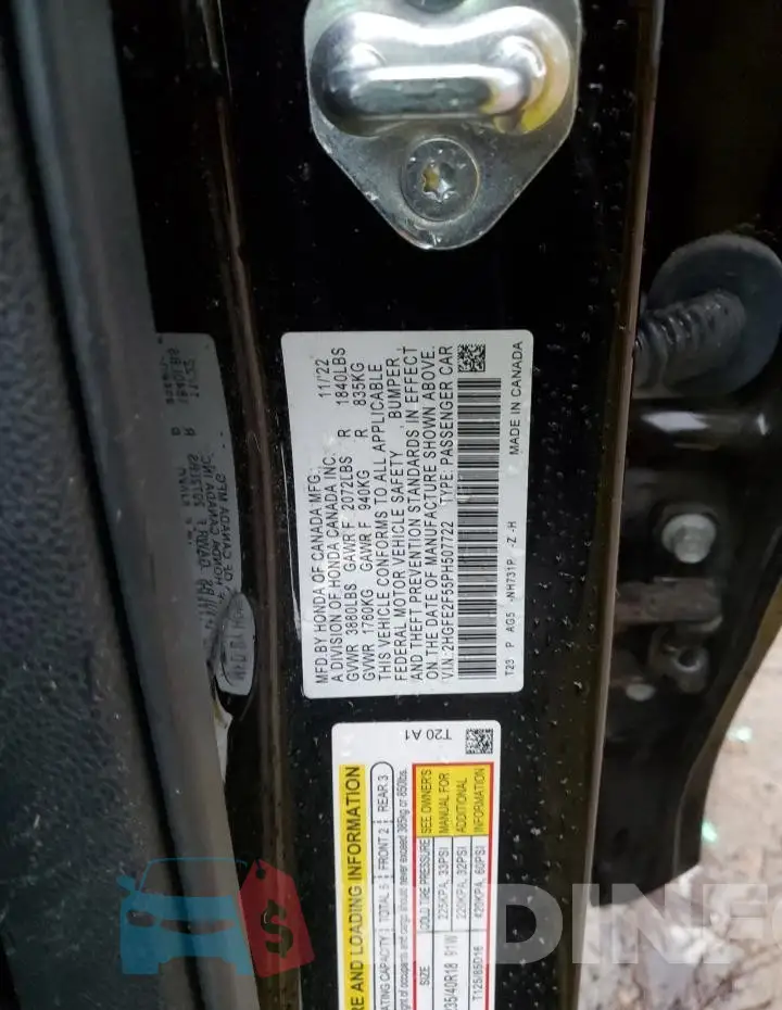 2HGFE2F55PH507722 Photo# 12