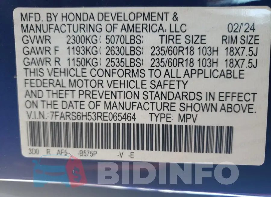 7FARS6H53RE065464 Photo# 13